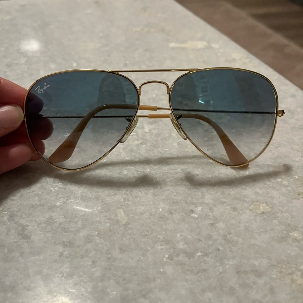 Ray-Ban blue aviator sunglasses